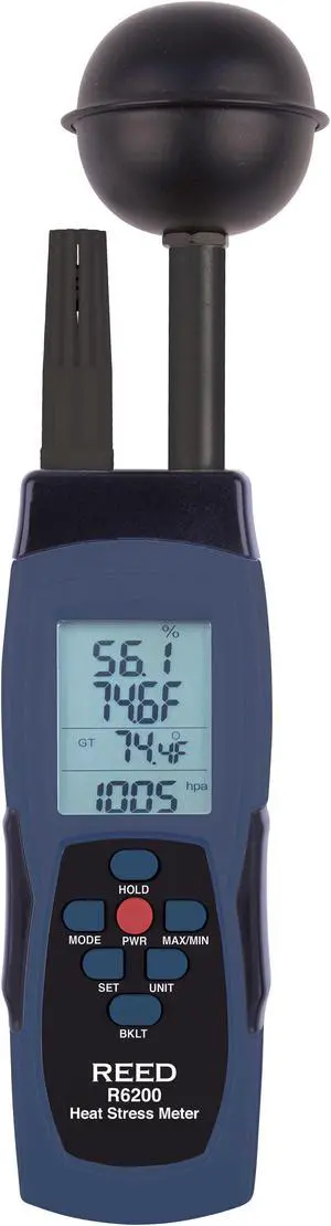 Reed Instruments Heat Stress Monitor, LCD  Includes (4) Batteries R6200