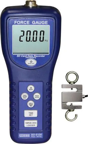 REED INSTRUMENTS SD-6100 SD Series Force Gauge Datalogger, 220lbs (100kg)