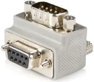 Right Angle DB9 to DB9 Serial Cable Adapter Type 1 - M/F