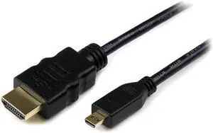 6 ft High Speed HDMI Cable with Ethernet - HDMI to HDMI Micro - M/M
