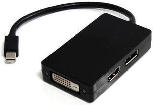 3-in-1 Mini DisplayPort to DisplayPort DVI or HDMI converter