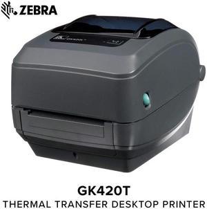 Zebra - GK420t Thermal Transfer Desktop Printer for Labels, Receipts, Barcodes, Tags, and Wrist Bands - Print Width of 4 in - USB, Serial, and Parallel Connectivity (Renewed)