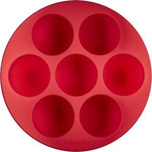 Instant Pot Official Silicone Egg Bites Pan with Lid, Compatible with 6-quart and 8-quart cookers, Red