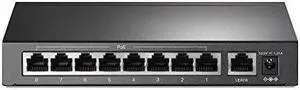 TP-Link 9 Port Fast Ethernet 10/100Mbps PoE Switch | 8 PoE+ Ports @65W | Sturdy Metal w/Shielded Ports | Limited Lifetime Protection | Extend Mode | Priority Mode | Isolation Mode (TL-SF1009P)