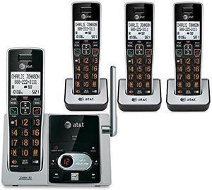 AT&T CL82413 DECT 6.0 Cordless Phone with Answering System - 4 Handsets, Black (ATTCL82413)
