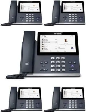 Yealink MP56-TEAMS Edition Desk IP Phone [5 Pack] 7 inch (800 x 480) capacitive Touch Screen, PoE, Power Adapter Not Included