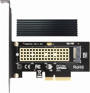 GLOTRENDS M.2 PCIe NVMe/AHCI SSD to PCIe 3.0 x 4 Adapter Card with Aluminum Heatsink (PA09_HS) GLOTRENDS M.2 PCIe NVMe/AHCI SSD to PCIe 3.0 x 4 Adapter Card with Aluminum Heatsink (PA09_HS)