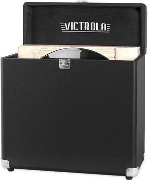 Victrola - Storage Case for Vinyl Turntable Records - Black