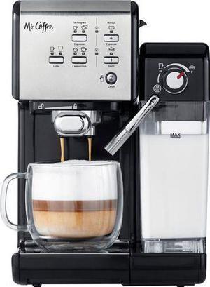 Mr. Coffee Programmable Espresso & Cappuccino Machine with Automatic Milk Frother & 19-Bar Pump - Stainless Steel