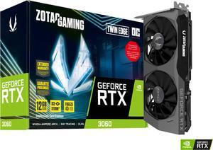 NVIDIA ZOTAC GAMING GeForce RTX 3060 Twin Edge 12G OC Graphics Card 12GB GDDR6 1807MHz Boost Clock 192bit Bus Width PCI Express 4.0x16 3xDisplayPort HDMI (ZT-A30600K-10H)