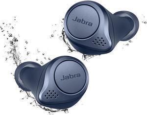 Jabra Elite Active 75t Navy Voice Assistant Enabled True Wireless Sports Earbuds with Charging Case