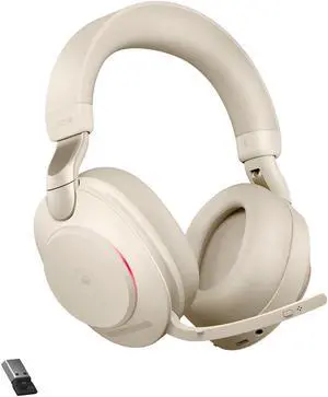 Jabra Evolve2 85 - USB-A MS Teams Stereo - Beige Wireless Headset / Music Headphones