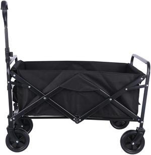 Collapsible Outdoor Foldable Wagon Universal Wheel Adjustable Handle Cart - axGear