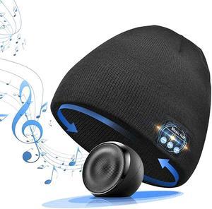 Wireless Bluetooth Music Beanie Hat Headset Headphone Speaker Mic - axGear