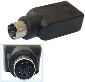 PS2 Male to USB Female Mouse Converter Connector Coupler Adapter Black