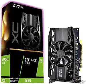 EVGA GeForce GTX 1650 XC, Overclocked, 2.75 Slot Extreme Cool, 65C Gaming, 4GB GDDR5, 04G-P4-1153-KR