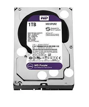 WD Purple 1TB Surveillance Hard Disk Drive - 5400 RPM Class SATA 6 Gb/s 64MB Cache 3.5 inch - WD10PURZ WD Purple 1TB Surveillance Hard Disk Drive - 5400 RPM Class SATA 6 Gb/s 64MB Cache 3.5 inch - WD10PURZ