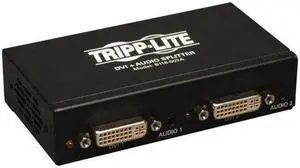Tripp Lite B116-002A 2-Port DVI Single Link Video Audio Splitter/Booster (Black)