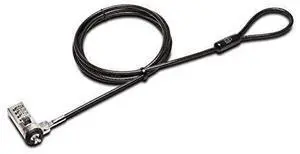 Kensington 64442 N17 Combination Lock for Dell Laptops, 6' Cable, Black/Silver Kensington 64442 N17 Combination Lock for Dell Laptops, 6' Cable, Black/Silver
