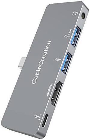 iPad Pro USB C Hub, CableCreation 5 in 1 USB C iPad Pro Adapter with 4K HDMI, USB-C 100W PD Charging 5Gbps USB 3.0, 3.5mm Audio Jack Multiport Adapter for New iPad Pro iPad Air MacBook Pro