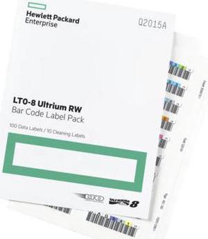 HPE LTO-8 Ultrium RW Bar Code Label Pack Q2015A