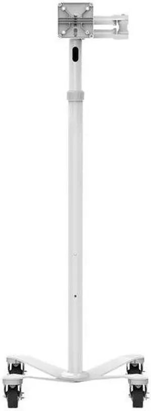 Compulocks Universal Invisible Mount Medical Rolling Cart Extended White