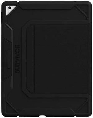Survivor Rugged Folio - Flip cover for tablet - rugged - black - for Apple 10.2-inch iPad (7th generation, 8th generatio