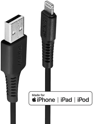 lindy 2m usb to lightning cable, black lindy 2m usb to lightning cable, black