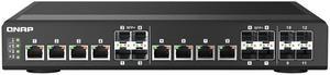QNAP QSW-IM1200-8C - Switch - Managed - 4 x 10 Gigabit SFP+ + 8 x combo 10 Gigabit SFP+/RJ-45 - rack-mountable - DC powe
