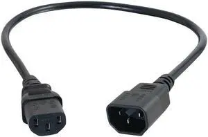 C2G Computer Power Cord Extension - Power extension cable - IEC 60320 C13 to IEC 60320 C14 - AC 250 V - 3 m