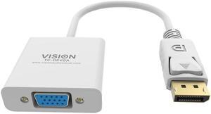 VISION Professional installation-grade DisplayPort to VGA adaptor - LIFETIME WARRANTY - maximum resolution 1920 x 1080 -