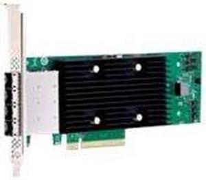 Boardcom 9600 Series 24G PCIe 4.0 Tri-Mode RAID Adapters and eHBAs, x8, PCIe 4.0 eHBA features 16 external ports for high-performance and increased connectivity