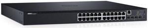 Dell Networking N1524P - Switch - L2+ - Managed - 24 x 10/100/1000 + 4 x 10 Gigabit SFP+ - rack-mountable - PoE+ (30.8 W