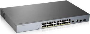 Zyxel GS1350-26HP - Switch - smart - 24 x 10/100/1000 (PoE+) + 2 x combo Gigabit SFP (uplink) - desktop, rack-mountable