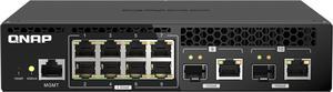 QNAP QSW-M2108R-2C - Switch - Managed - 8 x 2.5GBase-T + 2 x combo 10 Gigabit SFP+/RJ-45 - desktop, rack-mountable