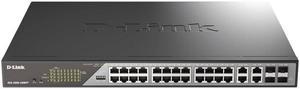 D-Link DSS 200G-28MPP - Switch - Managed - 24 x 10/100/1000 (PoE) + 4 x combo SFP - rack-mountable - PoE (518 W)