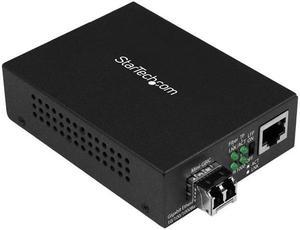 StarTech.com Multimode (MM) LC Fiber Media Converter for 10/100/1000 Network - 550m - Gigabit Ethernet - 850nm - with SF