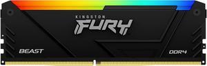 Kingston FURY Beast RGB - DDR4 - module - 16 GB - DIMM 288-pin - 3200 MHz / PC4-25600 - CL16 - 1.35 V - unbuffered - non