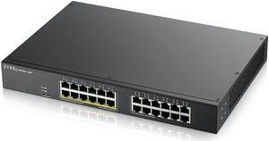 Zyxel GS1900-24EP - Switch - smart - 24 x 10/100/1000 (12 PoE+) - rack-mountable, wall-mountable - PoE+ (130 W)