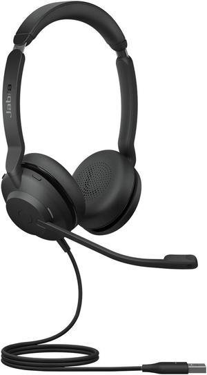 Jabra Evolve 20 UC Wired Headset, Stereo Professional Telephone Headphones  for Greater Productivity, Superior Sound for Calls and Music, QD