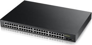 Zyxel GS1900-48HP - Switch - smart - 24 x 10/100/1000 + 24 x 10/100/1000 (PoE+) + 2 x Gigabit SFP - desktop, rack-mounta