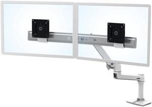Ergotron 45-489-216 Lx Desk Dual Direct Arm - Mounting Kit (Handle, Articulating Arm, Desk Clamp Mount, Grommet Mount, 2 Pivots, Mounting Hardware, Hinge, Extension Part) For 2 Lcd Displays - White -