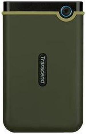 Transcend StoreJet 25M3 Slim - Hard drive - 1 TB - external (portable) - 2.5" - USB 3.0 - military green