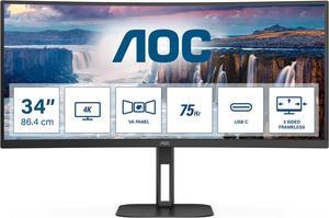 AOC LED Curved-Display CU34V5C - 86.4 cm (34") - 3440 x 1440 UWQHD