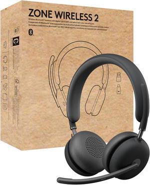 Logitech Zone Wireless 2 - Headset - on-ear - Bluetooth - wireless - active noise cancelling - USB-C via Bluetooth adapt