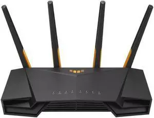 ASUS TUF Gaming AX4200 wireless router 2,5 Gigabit Ethernet Dual-band (2.4 GHz / 5 GHz) Black, Orange ASUS TUF Gaming AX4200 wireless router 2,5 Gigabit Ethernet Dual-band (2.4 GHz / 5 GHz) Black, Orange