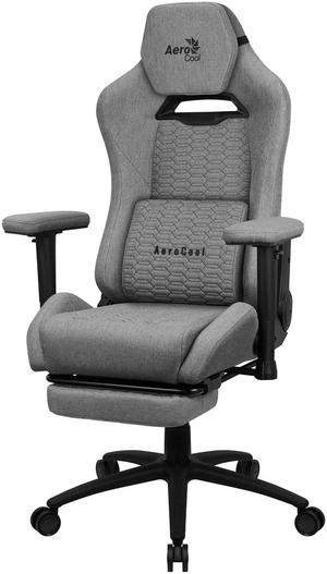 Aerocool ROYALASHGR Premium Ergonomic Gaming Chair Legrest Aeroweave Technology Grey