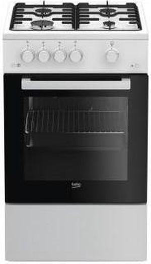 Beko FSG52020FW cooker Freestanding cooker Gas Black, White