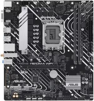 ASUS PRIME H610M-A WIFI - Motherboard - micro ATX - LGA1700 Socket - H610 Chipset - USB 3.2 Gen 2, USB 3.2 Gen 1 - Gigab