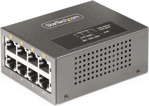 StarTech.com 4-Port Multi-Gigabit PoE++ Injector, 5/2.5/1G Ethernet (NBASE-T), PoE/PoE+/PoE++, 160Watts Power Budget, Wall/DIN Rail Mountable, Unmanaged | AS445C-POE-INJECTOR